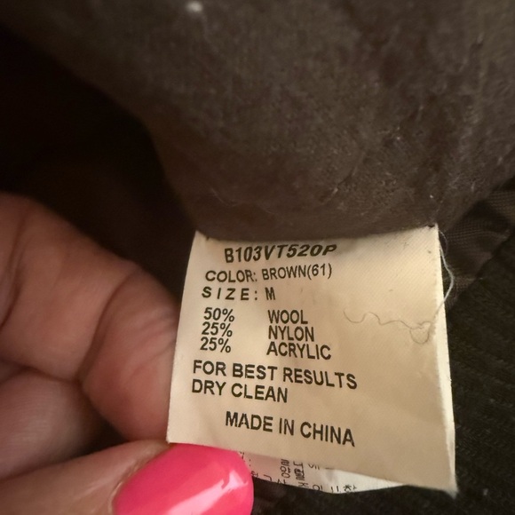 Buckaroo Jeans Vintage Wool Vest Brown Medium Collared Zip Metal Logo Western - Picture 8 of 10